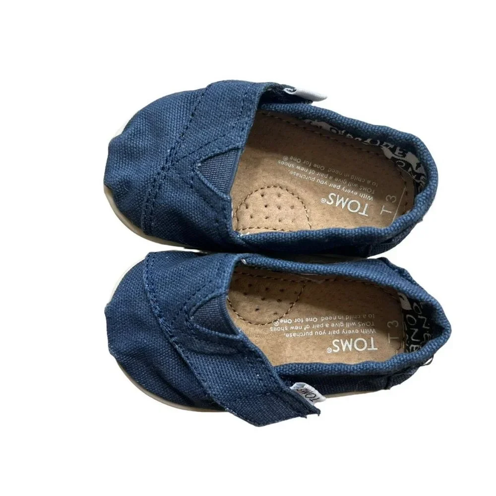 Toms T3 Navy Blue Toddler Shoes